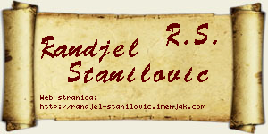 Ranđel Stanilović vizit kartica